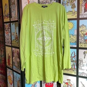 🌹 Lime Green Mystical Long-Sleeve Dress 🌹